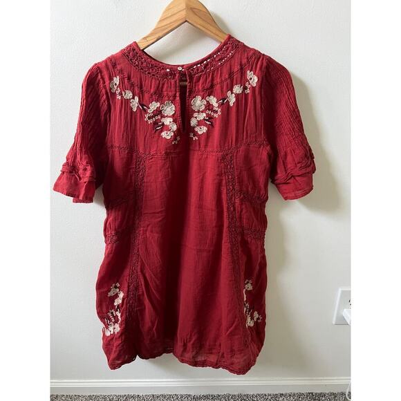 Free People perfectly victorian boho embroidered dress size small - Picture 3 of 7